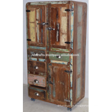 Estilo de refrigerador Recycled Old Timber Drwaer Cabinet